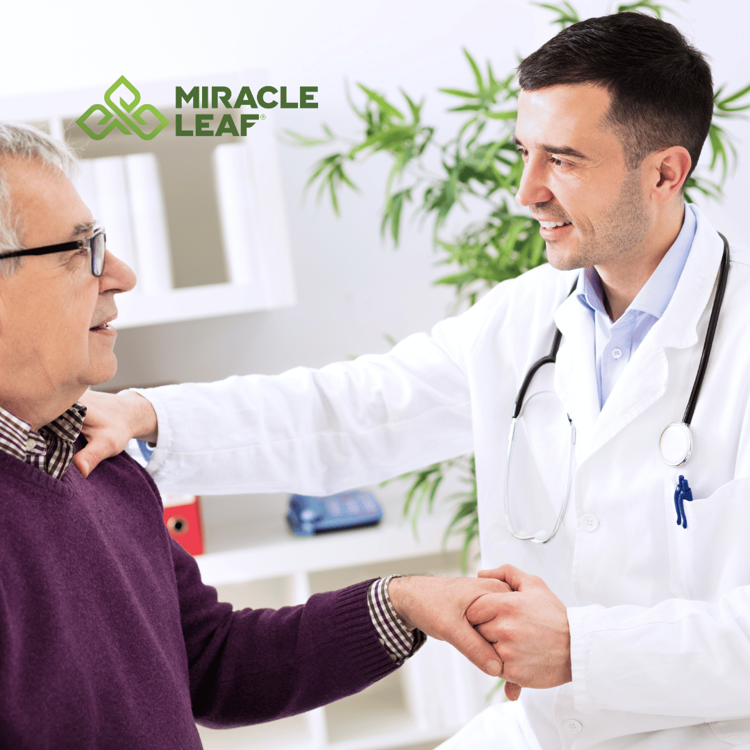 Miracle Leaf medical marijuana doctor consulting with a patient